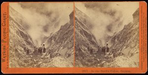 In de Devils Canon, Geysers door Carleton E. Watkins